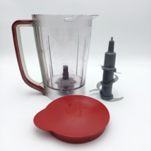 Ninja Pulse Blender 48oz Pitcher Blade &amp; Storage Lid Red Replacement BL2... - £28.56 GBP