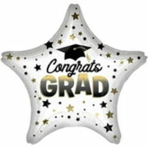 19 inch DIFFUSED OMBRE CONGRATS GRAD mylar balloon - $10.69