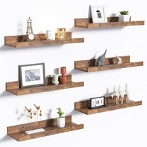 Upsimples Floating Shelves For Wall, Wood Mounted Shelf Decor Storage Se... - $745.43 MXN