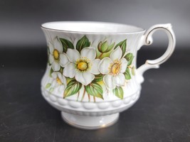 Queen&#39;s Rosina Teacup Only Christmas Rose Fine Bone China England Replacement - £11.01 GBP