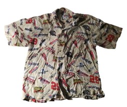 Kevin Harvick Chase Authentics Hawaiian Shirt Large All Over Print button down  - £23.87 GBP