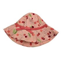 Gymboree Baby Girl Cherry Sweet Cherries Sun Hat Bucket Hat Pink 6-12 Mo... - $9.90