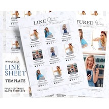 Editable Line Sheet Template, Wholesale Catalogue, Line Sheet Template Canva - £2.36 GBP