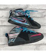 Nike LeBron XII Chromosomes Toddler Shoes 7C Hyper Black Pink Pow Blue L... - £25.09 GBP