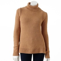 JLo Jennifer Lopez Lurex Textured Turtleneck Sweater Droptail Hem Oxford... - £31.59 GBP