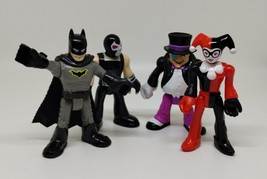 Imaginext DC Super Friends Batman Penguin Harley Quinn Bane Figures - £11.68 GBP
