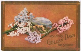 Greetings Postcard Friendship Sheep Flowers Golden Days 1911 - $2.08