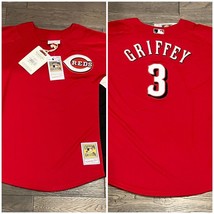 $75 Mitchell &amp; Ness Cooperstown Collection KEN GRIFFEY JR Youth Boys Reds Jersey - £37.61 GBP
