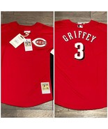 $75 Mitchell &amp; Ness Cooperstown Collection KEN GRIFFEY JR Youth Boys Red... - $752.57 MXN