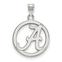 REAL Sterling Silver LogoArt University of Alabama Small Pendant In Circle - £43.32 GBP