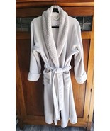 Carole Hochman Long White Plush M Robe Pockets Belted Wrap Comfy Soft  - £16.35 GBP