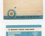Mount Cook &amp; Southern Lakes Airline Ticket &amp; Boarding Pass 1970 New Zealand - $27.72