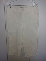 CHRISTOPHER &amp; BANKS LADIES CROPPED 100% COTTON PANTS-6-GENTLY WORN-NICE-... - $7.69