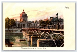 Palais de L&#39;Institut Et Le Pont Des Arts Paris France UNP UDB Postcard C19 - £4.06 GBP