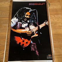 Bob Marley Playing Guitar Rasta Blacklight Felt Poster 23&quot;x35&quot; Funky #8165 - £23.73 GBP