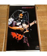 Bob Marley Playing Guitar Rasta Blacklight Felt Poster 23&quot;x35&quot; Funky #8165 - £21.38 GBP