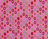 Fleece Rings Circles Pink Fleece Fabric Print by the Yard A326.05 - £7.88 GBP