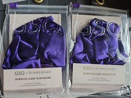 2 x GSQ Oversize Sleep Satin Scrunchie, Color: Purple - $7.50