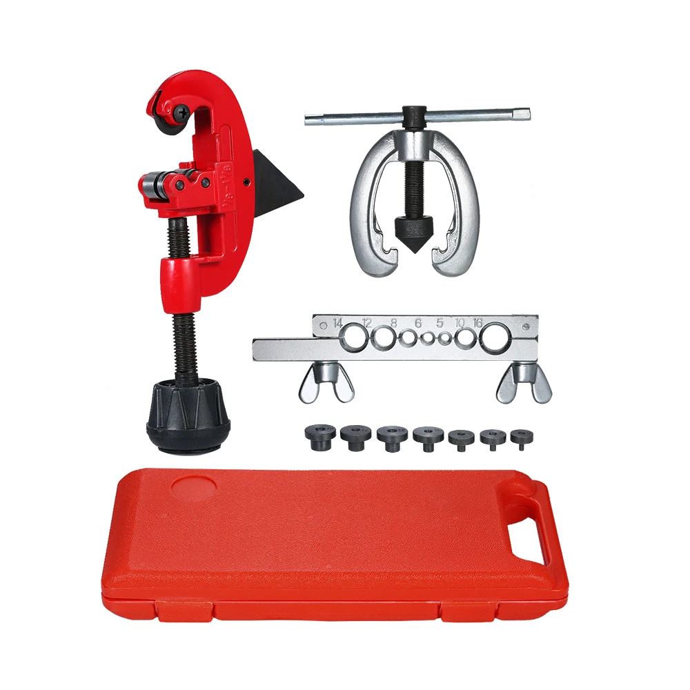 Double Pipe Flaring Tool Kit  Bender Pipe Repair Mechanic ke Plumber Aluminium C - £72.78 GBP