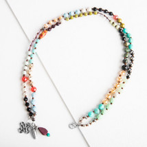 Plunder Necklace (New) Joelle - MULTI-COLORED Beads W/CROSS 19&quot;S -37&quot;L (PN1806) - £25.38 GBP