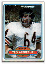 1980 Topps Ted Albrecht Chicago Bears Football Card - Vintage NFL Collectible VF - £7.31 GBP