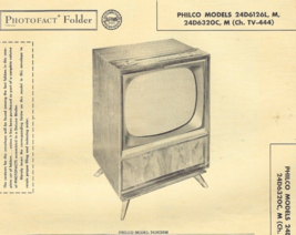 1956 PHILCO 24D6126L TELEVISION Tv Photofact MANUAL 24D6126M 24D6320C 24... - $9.89