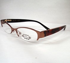 LuLu Guinness L665 Brown Women Eyeglasses Semi Rimless Frame eyewear Designer - £31.14 GBP