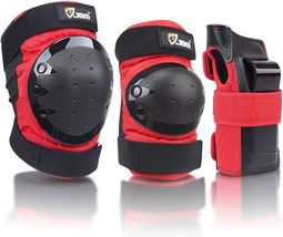 JBM Adult &amp; Kids Knee Pads Elbow Pads Wrist Guards 3 in 1 Protective Gea... - £39.31 GBP