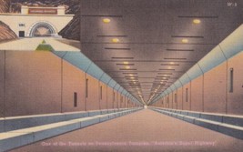 Allegheny Tunnel Interior View Pennsylvania Turnpike PA Postcard D08 - £2.35 GBP