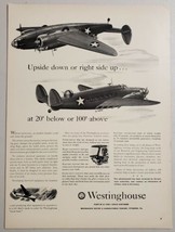 1942 Print Ad Westinghouse Electrical Equipment for World War 2 Fighter Planes - $15.28