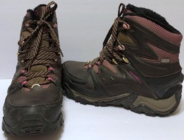 Merrell Pink Brown Select Dry Hiking Boots Sz 8 Active Heat Soles Trail Trekking - £77.86 GBP