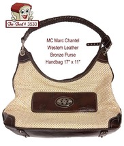 MC Marc Chantel Western Leather Bronze Purse Handbag Pocketbook - $29.95