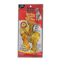 Savory Prime Beggar Bones Pork Skin, Chicken &amp; Veggie Wraps Dog Treats 1ea/SM, 3 - £7.87 GBP