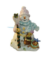 Ceramic Snowman~Votive Tealight Candle Holder~ 2001 S. H.~ - £11.64 GBP