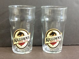 Pair 2 Vintage Killians Irish Red Beer Glasses 16oz Pint Set Lot Bar Pub b - £8.99 GBP