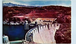 Aerial View Postcard Hoover Boulder Dam Nevada Arizona - £4.11 GBP