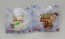 Disney Pixar Toy Story 4 Minis Buzz Lightyear &amp; Woody NIP Figures 1.5&quot; - £13.03 GBP