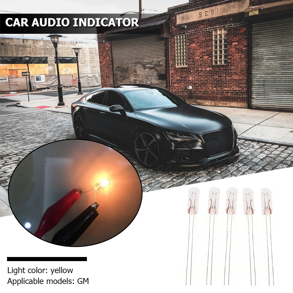 5pcs T4 14V 1.4W Universal Car Audio Gear Indicator Light Dashboard Instrument - £10.49 GBP
