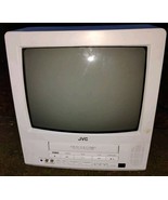 JVC TV-13143W 13 Inch 4 Head TV VCR Combo Retro Gaming Television Tested Works - $131.62