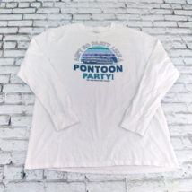 Unsalted Coast T Shirt Mens XL White Long Sleeve Pontoon Party Boat Tee ... - $19.98