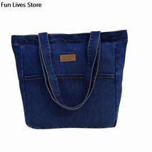 Denim Shoulder Totes Women Handbags Jeans Bags Casual Large Capacity Purse Femal - £21.90 GBP