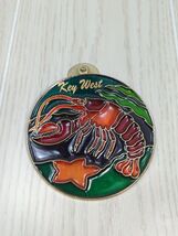 Sun catcher Key West FL lobster faux stained glass green orange yellow star - $12.73