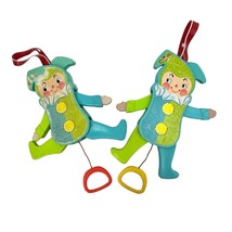 Vintage Jolly Jumping Jack crib toys squeaking 1969 baby toy Fisher Price - £21.81 GBP