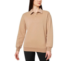 Mondetta Women&#39;s Plus Size 2X Natural Collared Pullover Sweatshirt NWT - £10.12 GBP