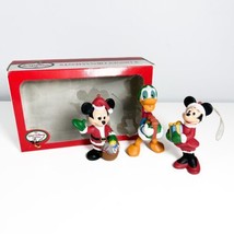 Vintage WALT DISNEY Kurt Adler Set of 3 Ornaments Mickey Minnie Donald - £11.63 GBP