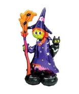 Witch Girl Halloween Airloonz Mylar Foil 55&quot; H Standing Balloon Sculpture - £12.59 GBP