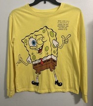 SpongeBob Juniors/Women’s Long Sleeved Size Medium Yellow Shirt . New. - £10.85 GBP