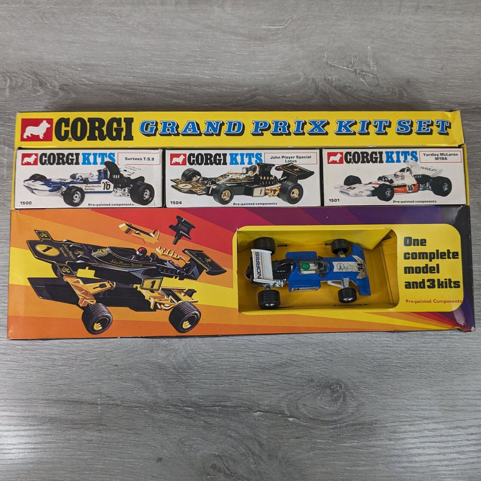 Corgi GS30 Grand Prix Kit Set (1973) - 1:36 Scale - Complete, Open Box - RARE!! - $399.95