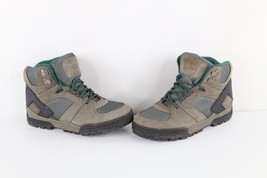 Vtg 90s Streetwear Mens 11 Distressed Suede Leather Padded Ankle Hiking ... - $108.85