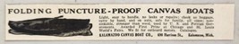 1929 Print Ad Folding Puncture-Proof Canvas Boats Kalamazoo,Michigan - £5.49 GBP